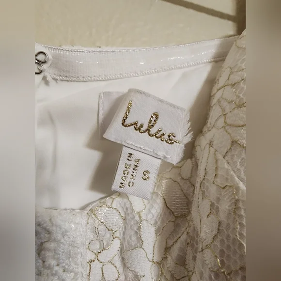 Lulus Eldoria White Lace Strapless Bustier Maxi Dress S Wedding Bridal Party - Picture 11 of 11